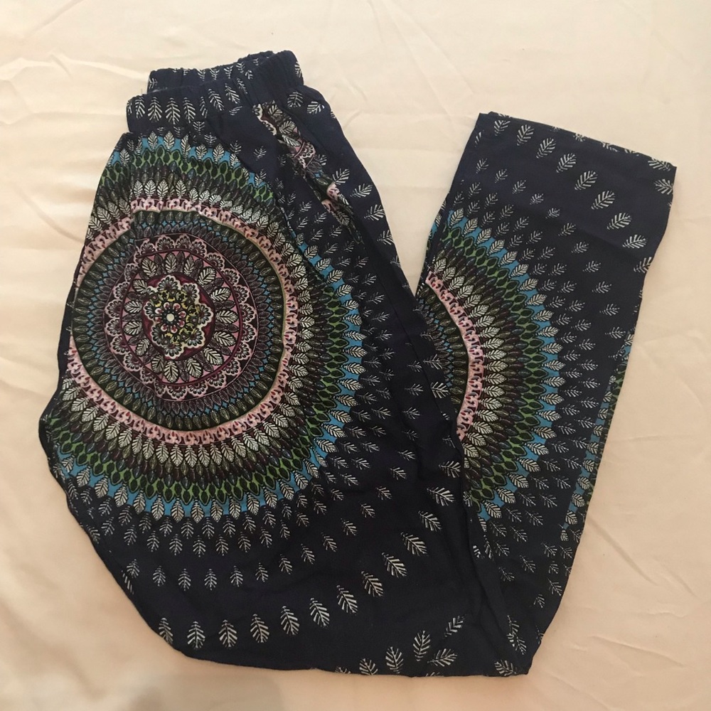 Vintage Bohemian Flare Pants